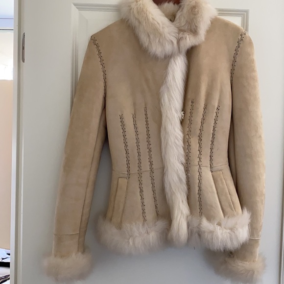 Alexander McQueen collectors fitted shearling, criss cross stitch Circa 2005 - Picture 12 of 16